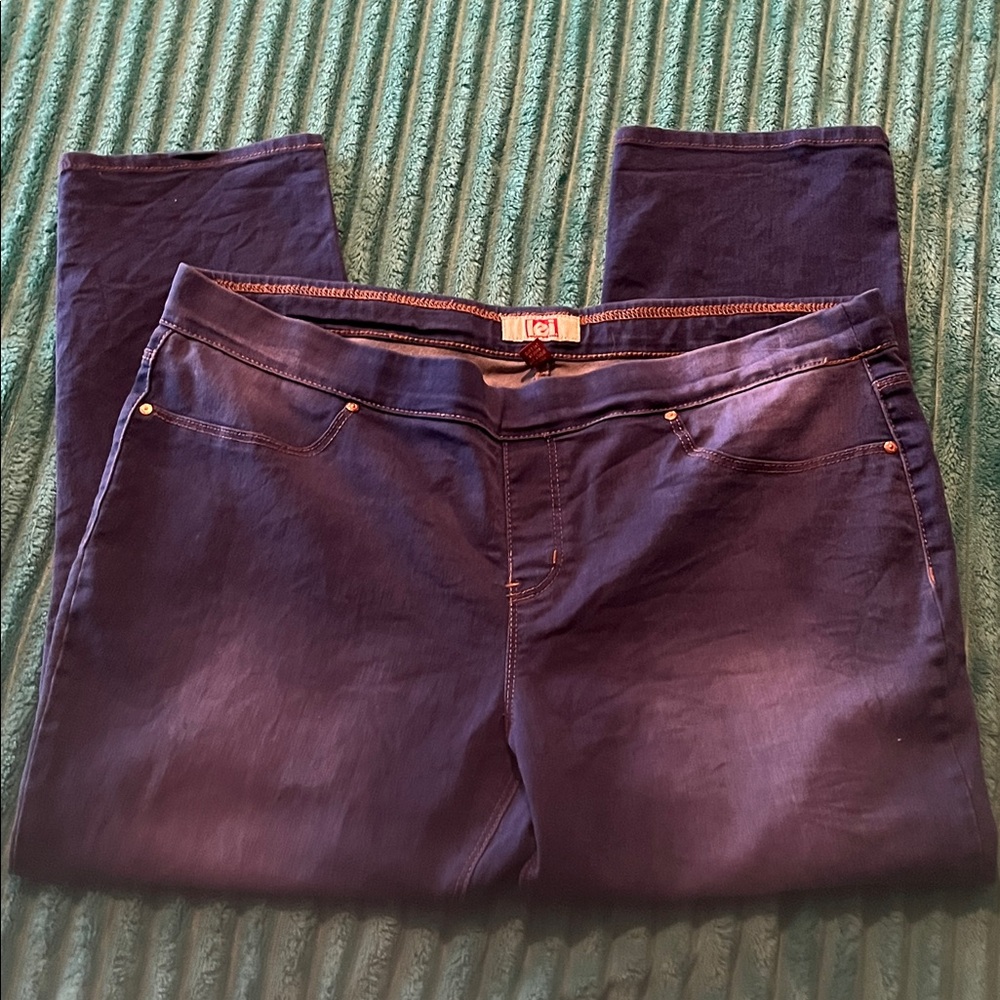 LEI Blue Jeans with Tan Stitching